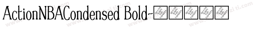 ActionNBACondensed Bold字体转换